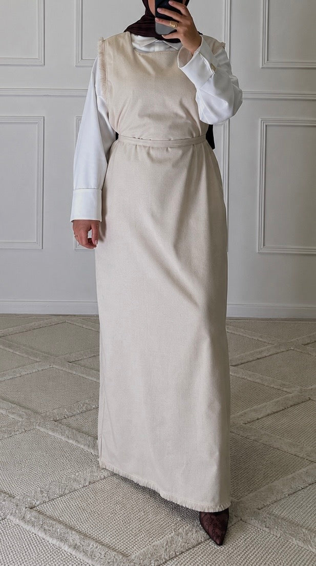 ROBE EN LIN SANS MANCHES