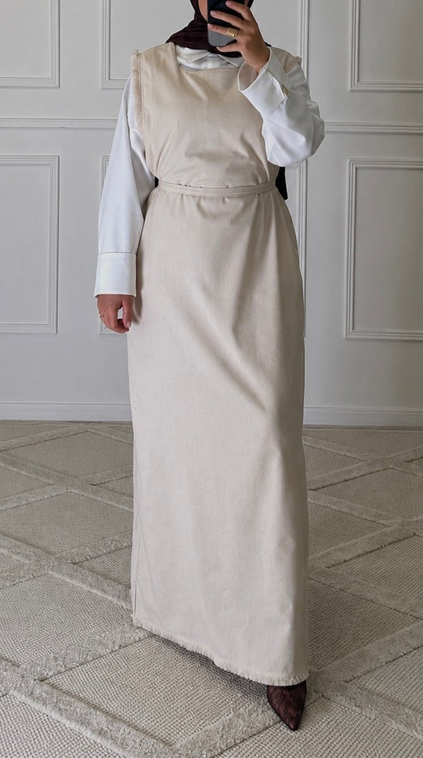 ROBE EN LIN SANS MANCHES