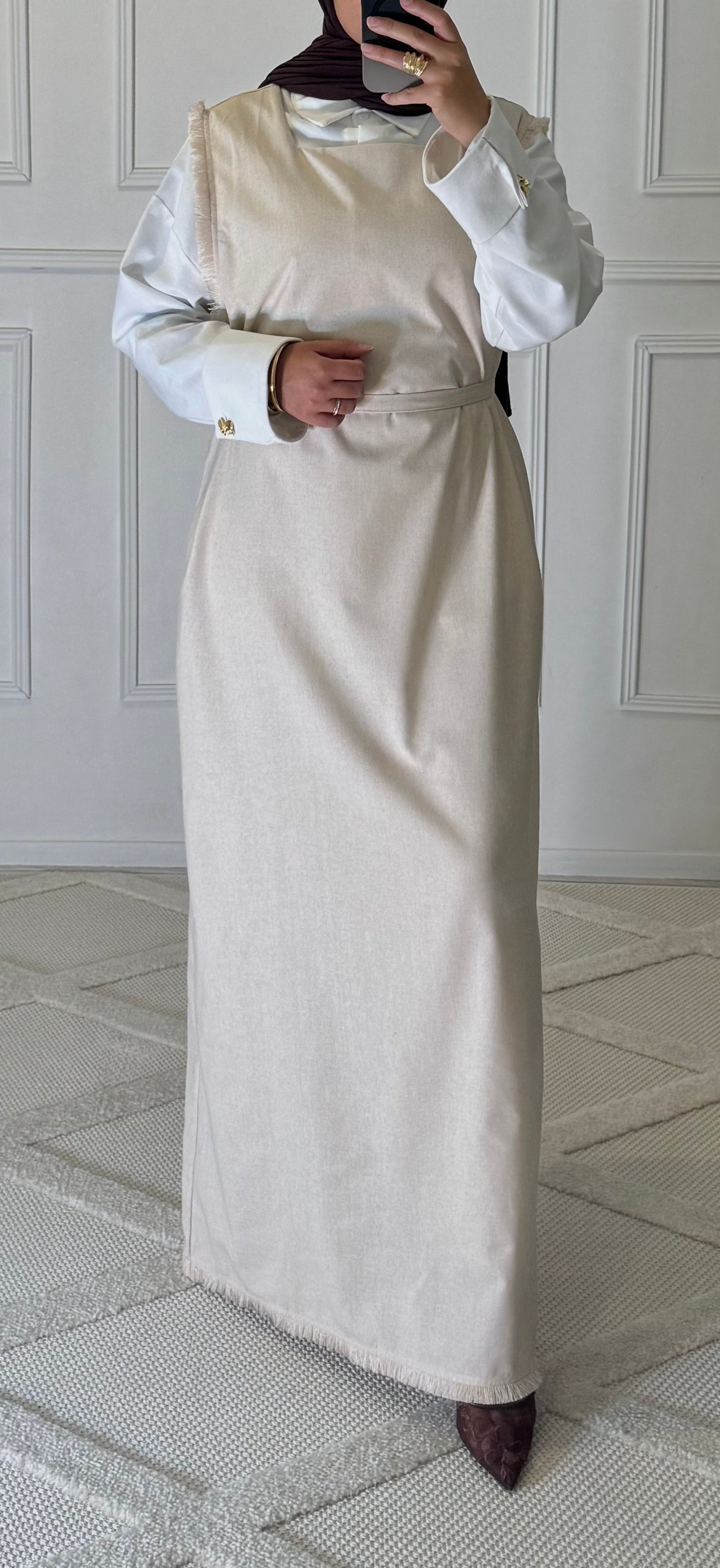 ROBE EN LIN SANS MANCHES