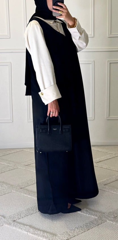 ROBE LONGUE SANS MANCHES | NOIR