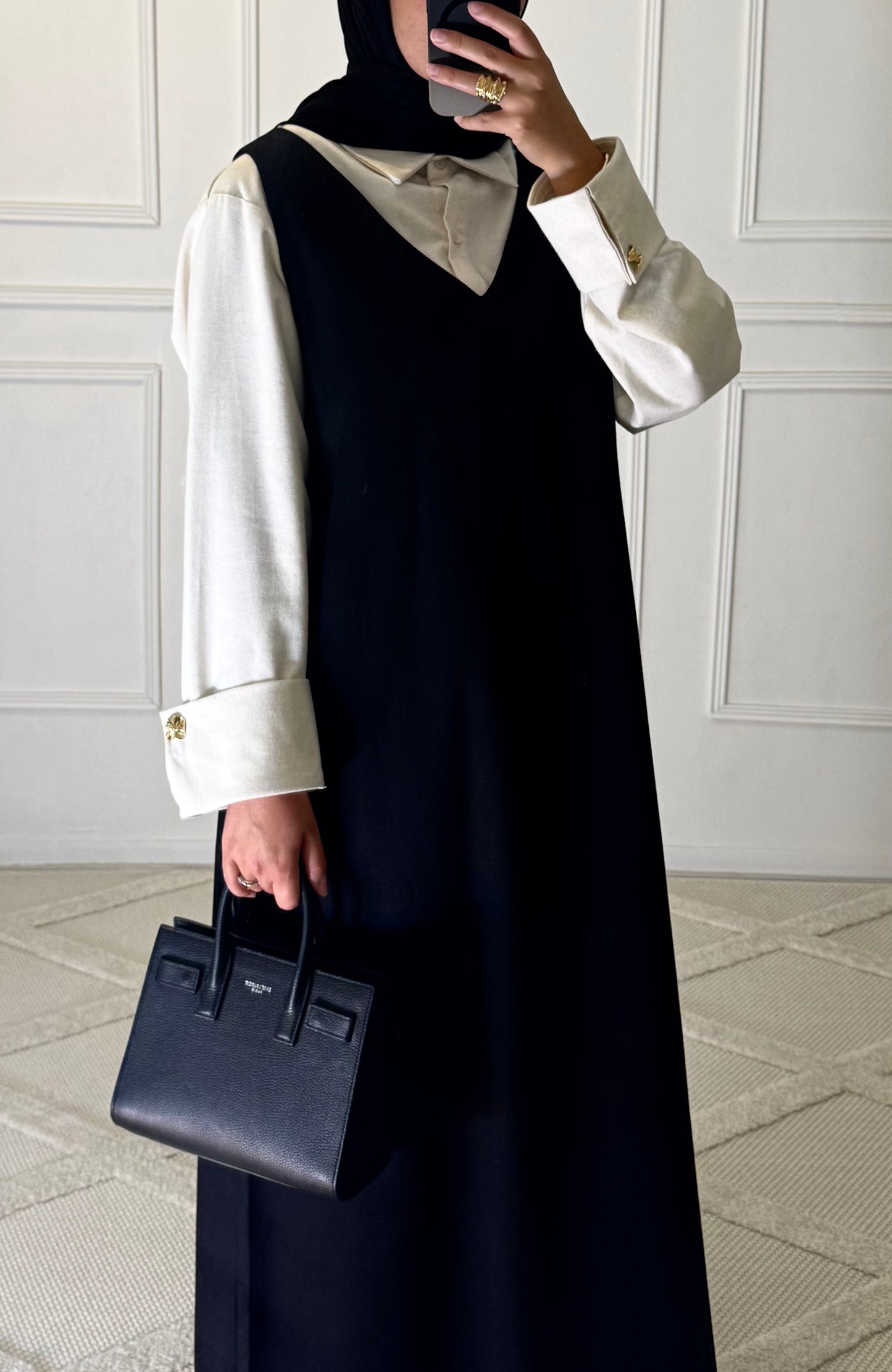 ROBE LONGUE SANS MANCHES | NOIR