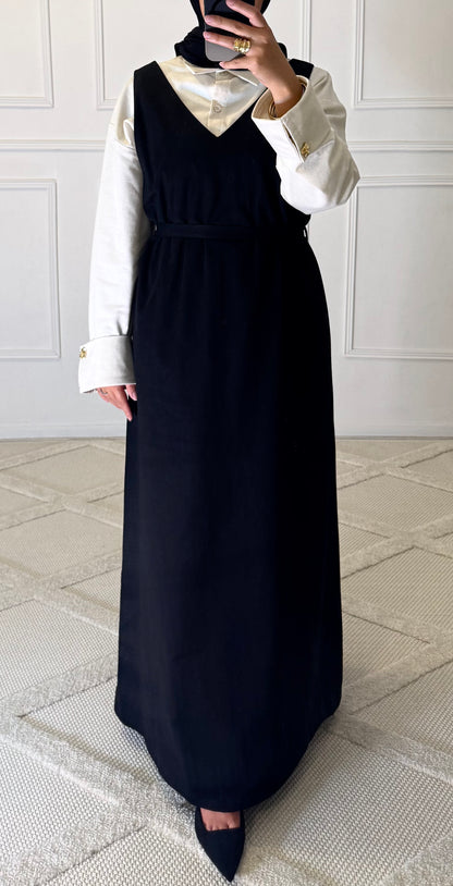 ROBE LONGUE SANS MANCHES | NOIR
