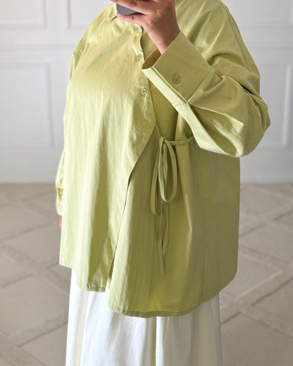 CHEMISE  CROISÉE | VERT CLAIR