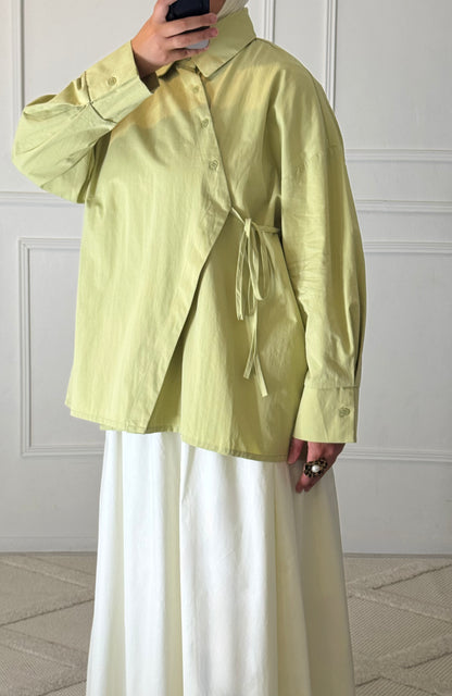 CHEMISE  CROISÉE | VERT CLAIR