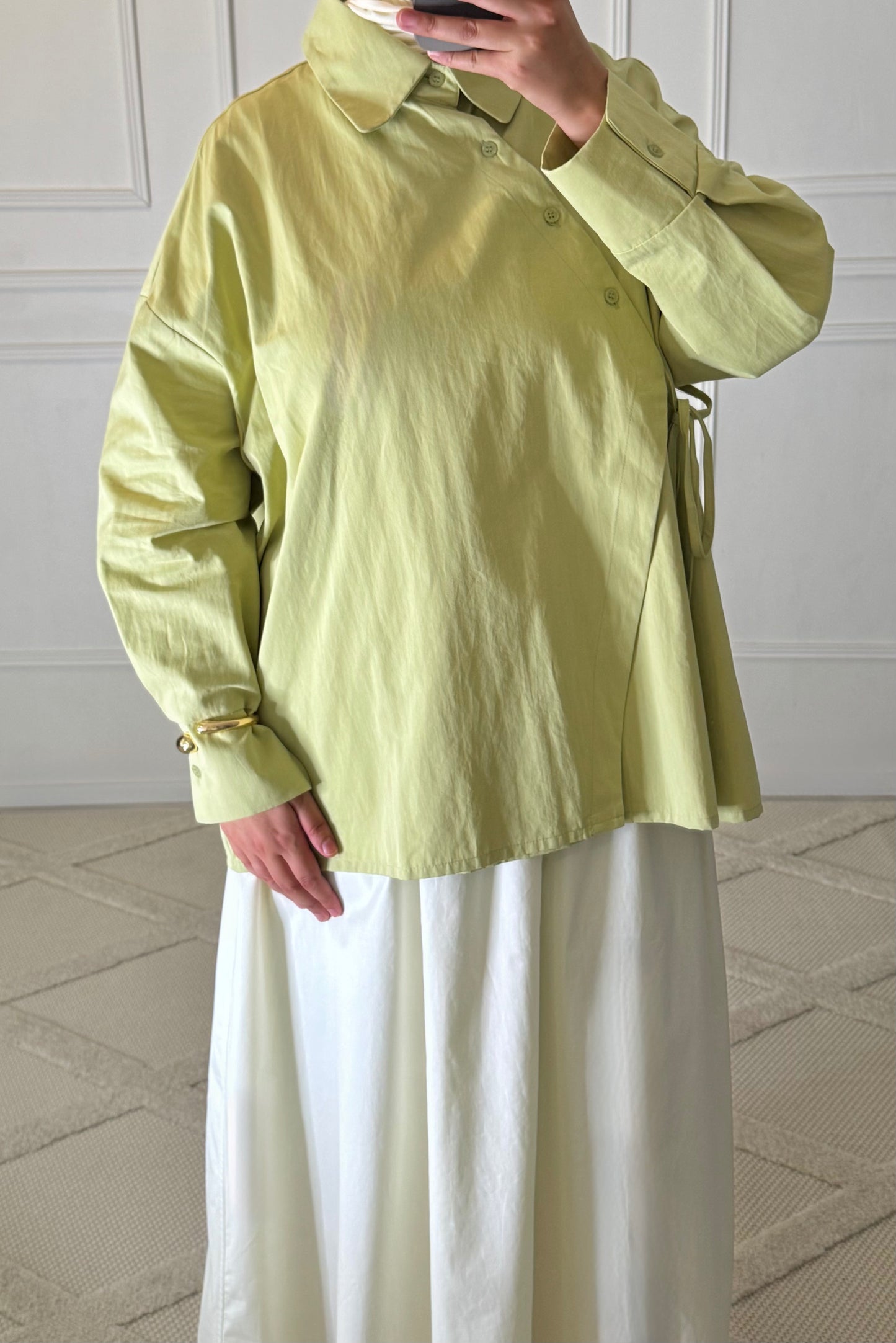CHEMISE  CROISÉE | VERT CLAIR